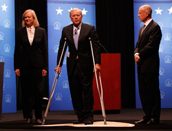 Tom Brokaw moderated a debate between Gubernatorial candidates Jerry Brown and Meg Whitman