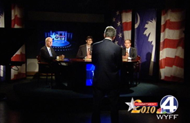 WYFF-TV hosted two debates as part of the station's Commitment 2010 pledge.