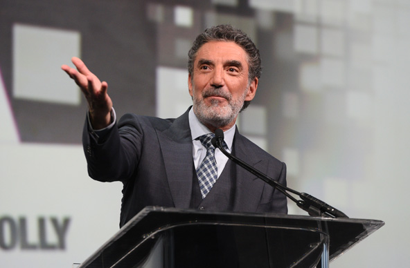 Chuck Lorre speaking on stage